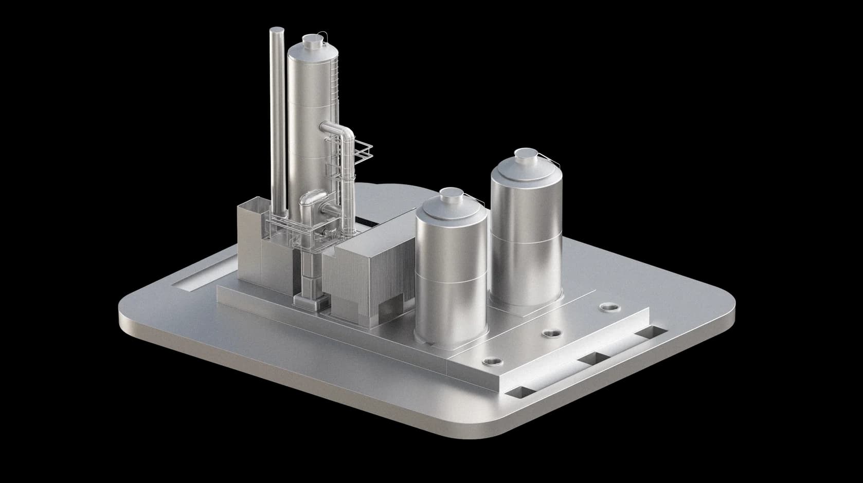 Solugen Forge — 3D rendering of a processing facility